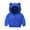 Blue, variant on Girls' Lightweight Down Jacket with Hood, Winter Warm Windproof Puffer Coat for Toddlers 6-12 Months, 12-18 Months, 2T, 3T, 4T