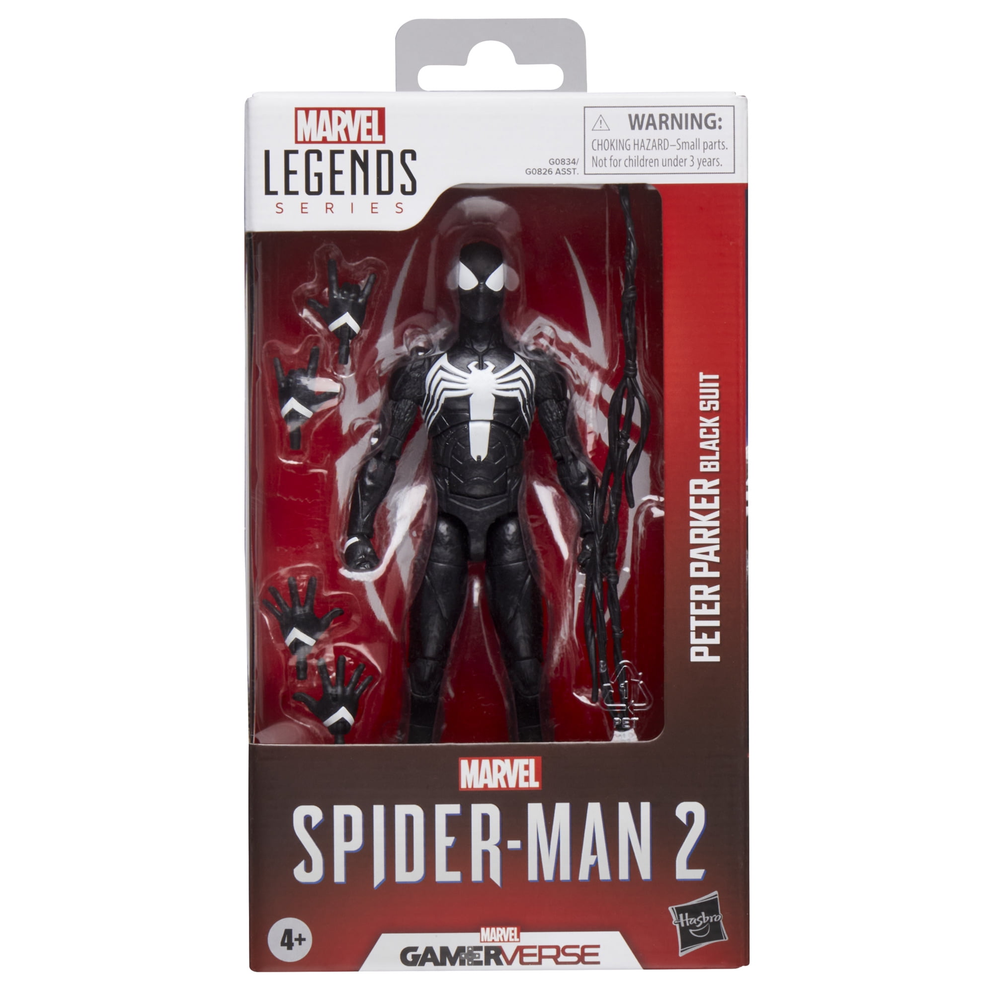 Marvel Legends Series Spider-Man 2 Gamerverse Peter Parker Black Suit 6-Inch Action Figure