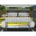 thumbnail image 5 of 72 in. 10-Burner Commercial Outdoor Propane Gas Grill with Two 36 in. Roll Dome Covers in Stainless-Steel, ETL Listed (CGKIT7-D36D36), 5 of 13