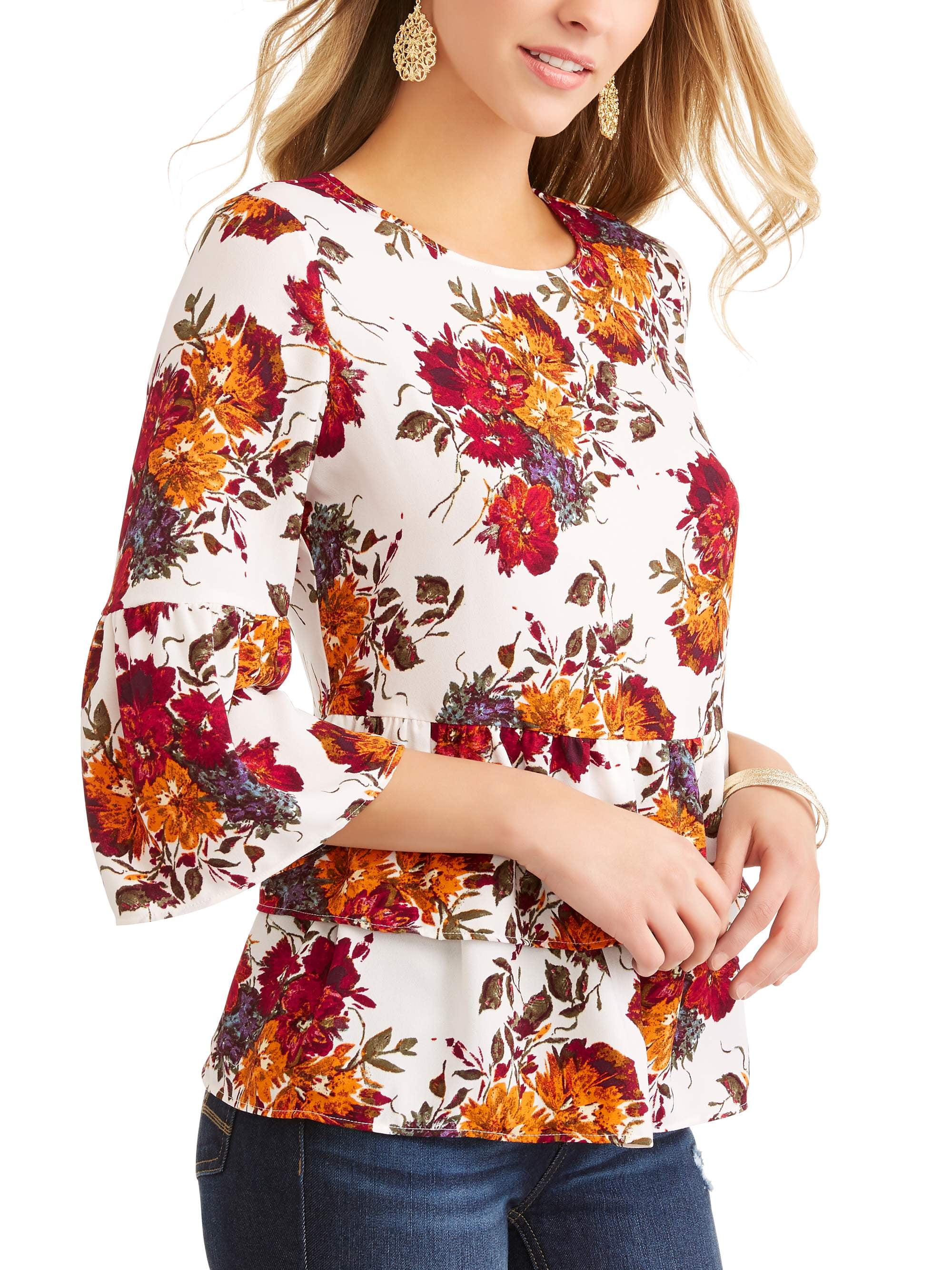 time and tru peplum top