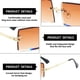 thumbnail image 3 of Las gafas de sol cuadradas sin marco del borde cortado forman las gafas de sol de la tendencia, hechas de PC, plástico, metal, 3 of 5