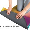 thumbnail image 3 of Colorful Tie Dye Mountain Pattern Hot Yoga Mat Towel Non Slip for Hot Yoga - Quick-Drying Yoga Mat Cover with 4 Corner Pockets with Travel Bag - Hot Yoga Towel Non Slip 74"x26", 3 of 6