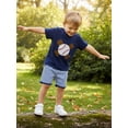 thumbnail image 5 of BemeyourBBs Toddler Baby Boy Baseball Outfits Infant Boys Summer Clothes Letter Baseball Embroidery Short Sleeve T Shirt and Plaid Shorts Set, 5 of 9