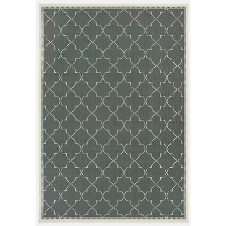Sphinx Marina Area Rug 6025L Outdoor Grey Lines Ogee 2ft  5in  x 4ft 5in  Rectangle