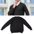 thumbnail image 1 of Suéter Suelto ANGGREK Masculino Cuello en V camisa de punto de Manga Larga para Hombres para Viajes de Trabajo de negocios Otros, 1 of 8