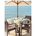 thumbnail image 2 of Easter Gnomes Eggs Outdoor Tablecloth - 60x60 Inch Square Dining Table Cover, Bunny Ears Spring Flowers Country Yellow Waterproof Outdoor Table Cloth with Umbrella Hole & Zipper for Picnic/Patio, 2 of 7