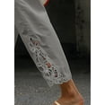 thumbnail image 3 of DOKOTOO Women's Pants Elastic Waist Drawstring Pants Casual Cotton Pants Lightweight Lounge Pants with Pockets Size L, 3 of 9