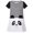 Black Panda, variant on Girls Casual Dress Cotton Short Sleeve Swan Embroidered 2 Years