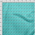 thumbnail image 3 of oneOone Polyester Lycra Aqua Blue Fabric Cartoon Face & Polka Dot Diy Clothing Quilting Fabric Print Fabric By Yard 56 Inch Wide, 3 of 4