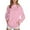 Pink, variant on Women's Fashion Hoodies & Sweatshirts Solid Color Long Sleeved Hooded Casual Loose Sweater Jacket (L)