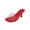 Red, variant on Red Square Toe Clear Heel Pumps For Women Block Heel Dress Shoes Comfortable Summer Office Wedding Party