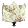 thumbnail image 3 of ASHLEIGH Hooded Throw Wrap Vintage Trains Wearable Blanket 56x80 Inch Comfortable Softness, 3 of 3