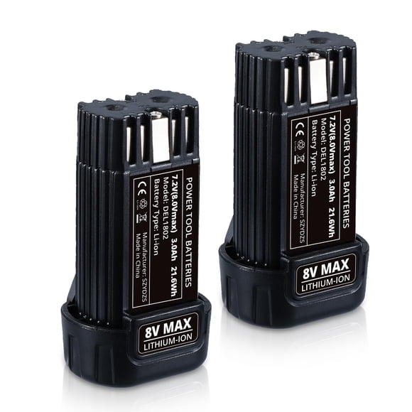 Batería DASNITE DEL1802 8V 3000mAh Li-ion Pack de 2