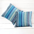 thumbnail image 6 of Ambesonne Blue Throw Pillow Cover 2 Pack, Vertical Stripes Retro Art, 20", Mustard Blue White, 6 of 7
