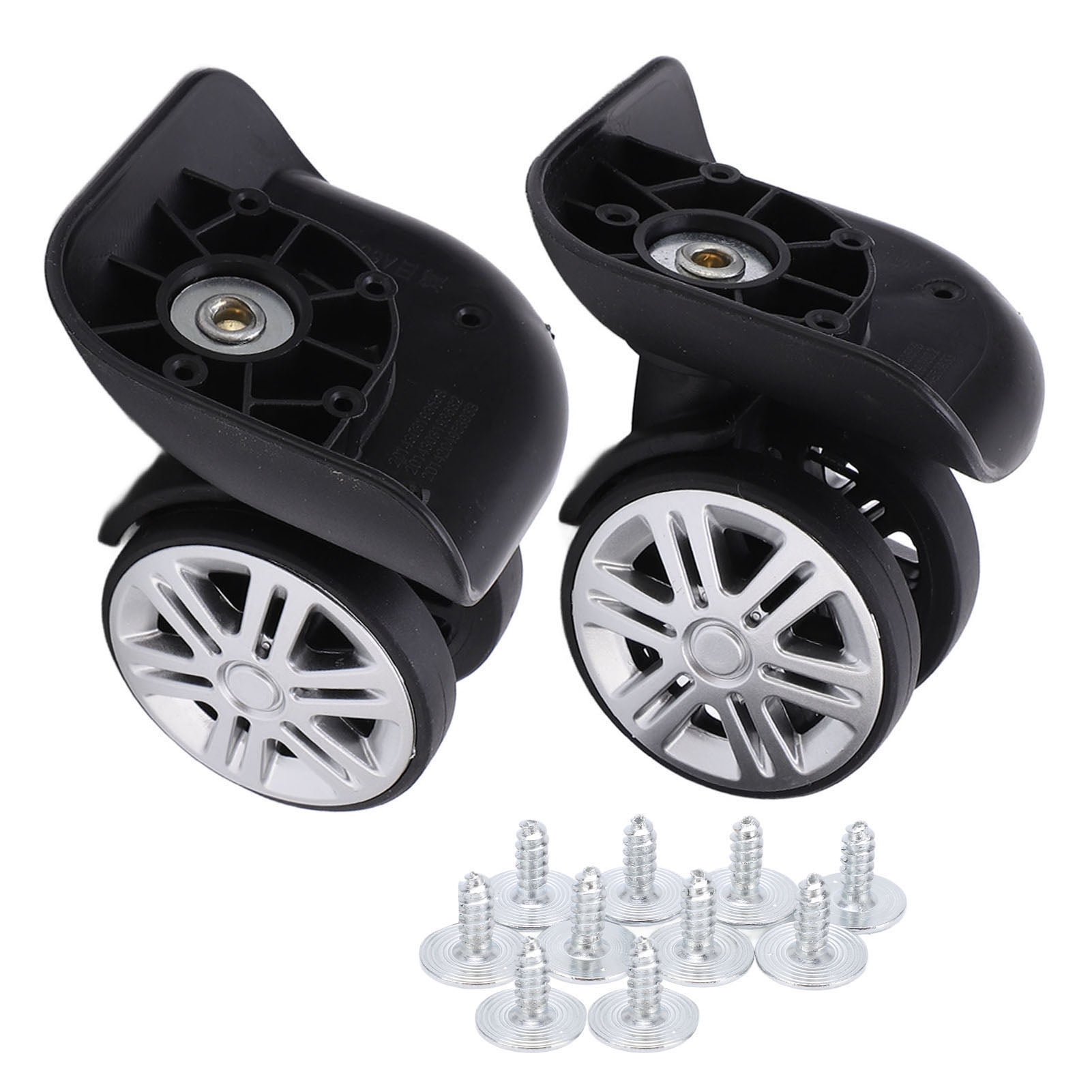 2-Pack A65 Replacement Swivel Wheels For Hardshell Luggage - Silent Mute Suitcase Casters With Screws