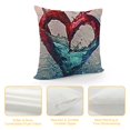 thumbnail image 4 of Orinice Heart Water Digital Art Graphic Decorative Cushion Throw Pillow Cover for Home Couch Living Room Bed Sofa Zipper Closure Year-Round Universal Pillow Case 1PC 24x24in, 4 of 5