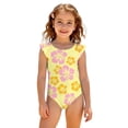 thumbnail image 6 of Abcomgle Girls One Piece Swimsuits 10-12 Floral Print One Piece Girls Swimsuit Ruffled Stretchy Girls Swimwear, 6 of 7