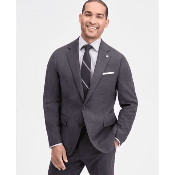 Ted Baker Mens Modern fit Sport Coat Blazer 40 R Charcoal Grey Solid Stretch