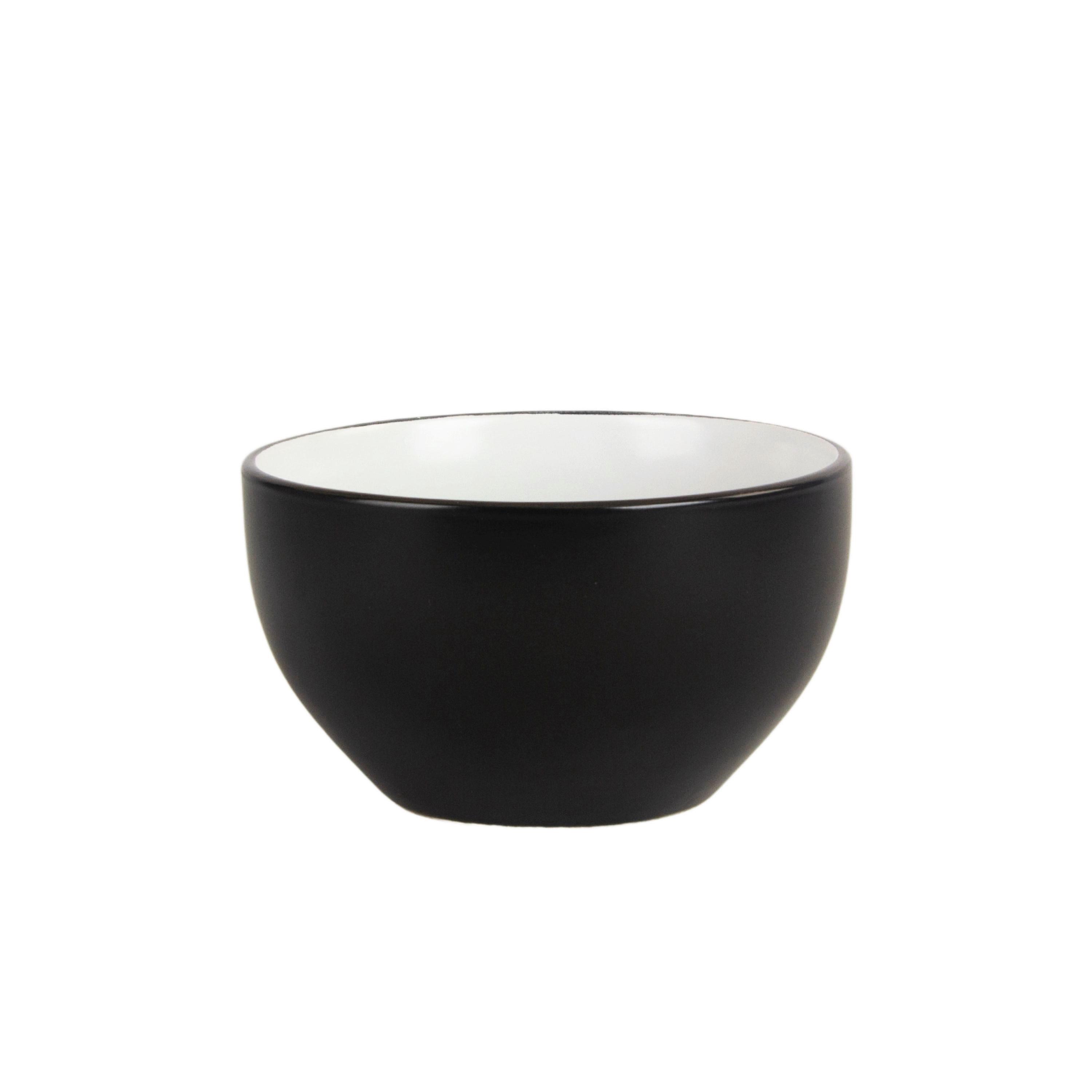 10 Strawberry Street Two Tone Coupe 5.5”/24 Oz. Cereal Bowl Set Of 6, Black/White