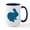 White/Navy Inside, variant on CafePress - Blue Glitter Silhouette Easter Bunny Mugs - 15 oz Ceramic Large White Novelty Mug