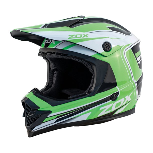 Zox Rush Lucid MX Offroad Helmet HiViz Green XS