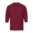 thumbnail image 5 of Henley Shirts for Men Raglan 3/4 Sleeve Jersey Baseball T-Shirts Casual Cotton Sport Athletic Tee Tops D#106_Wine 3XL(US:14), 5 of 7