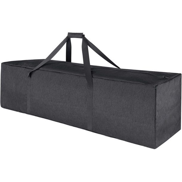 Bolsa de lona extragrande con cierre para viajes, camping, almacenamiento de equipos deportivos, bolsa de equipaje plegable impermeable con asas acolchadas