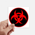 thumbnail image 1 of Red Dangerous Checal Toxic Radiation Symbol Sticker Square Waterproof Stickers Wallpaper Car Decal, 1 of 1