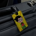 thumbnail image 4 of Teen Titans Go! Robin Rectangle Leather Luggage Card Suitcase Carry-On ID Tag, 4 of 5