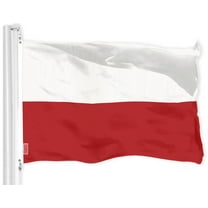 G128 - Poland Polish Flag 3x5 ft Printed Brass Grommets 150D Quality Polyester Flag Indoor/Outdoor - Much Thicker and More Durable than 100D and 75D Polyester