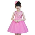 thumbnail image 2 of NAISIBABY Girls Flower Dress (3-15T), Sleeveless Embroidered Mesh Sparkly Sequin Kids Wedding Party Gown Princess Dress Pink 10T, 2 of 4