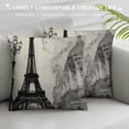 thumbnail image 3 of JEUXUS  Eiffel Tower Throw Pillow Cover French Sketch Monochrome Paris Landmarks Country Collage Street Pillow Case Decorative Men Women Boy Girl Room Cushion Cover for Home Couch Bed, 3 of 5
