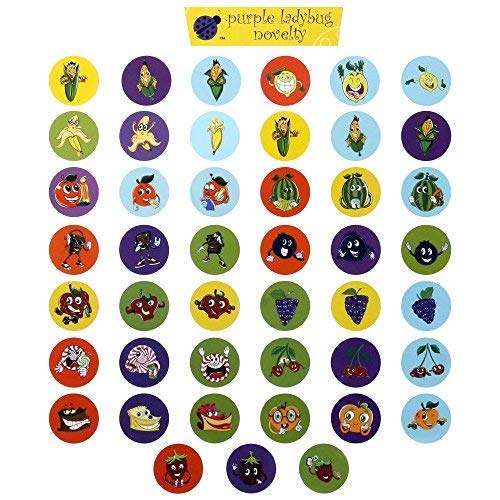 Purple Ladybug Novelty 45 Sheet Scratch and Sniff Stickers for Kids