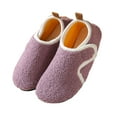 thumbnail image 5 of Fesfesfes Girls Boys Cozy Indoor Slippers Warm Winter House Shoes with Non Slip Sole Soft Fuzzy Lining for Kids Children Non Skid Floor Socks Mop Slippers for Home Comfortable(Purple,7.5-8.5 Years), 5 of 9