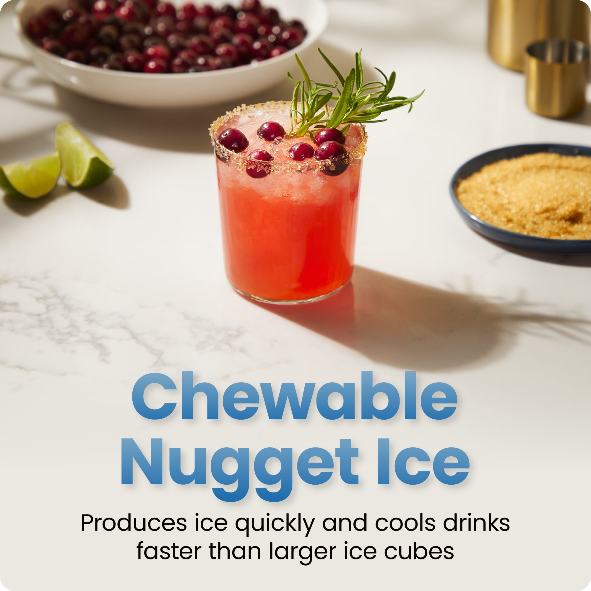 Iceman by Chefman Compact Nugget Ice Maker Machine, 26 lb in 24 Hours, Ice in 6 Minutes - Black