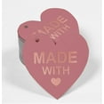 thumbnail image 2 of Inkdotpot Real Rose Gold Foil Made With Love Wedding Tags Favor Hang Paper Tags 100 Pieces, 2 of 6