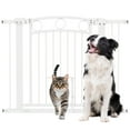 thumbnail image 1 of PawHut Dog Gate with Cat Door, 2 Extension Kits, 30"-41" Width, 30" High, 1 of 10