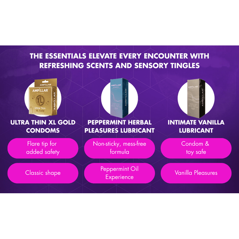 AMPILLAR Condoms STAY & PLAY PLEASURES, Extended Pleasure and Studded  Sensations High Quality Lubricated Condoms - 12 Count - Walmart.com