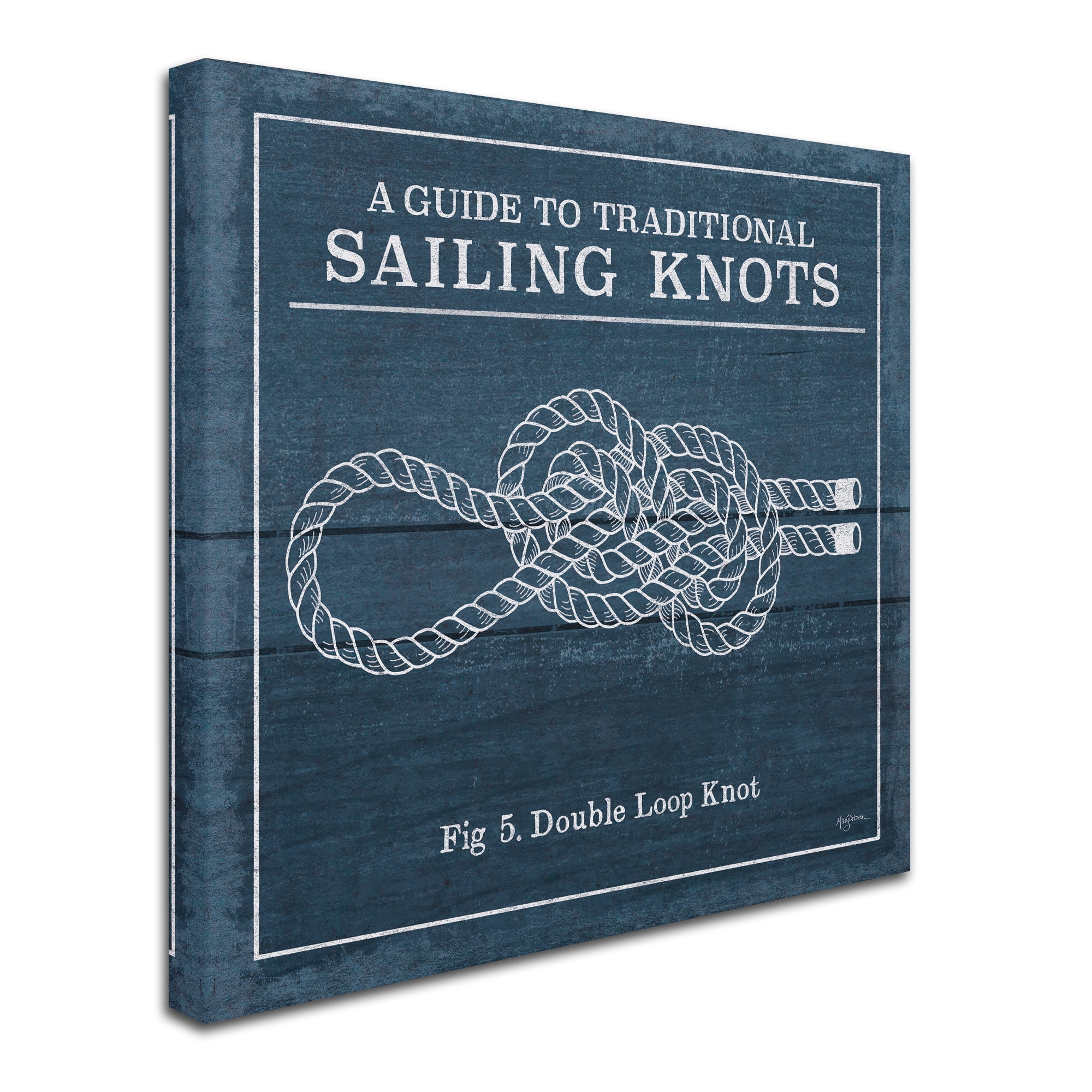 Trademark Fine Art 'Vintage Sailing Knots V' Canvas Art by Mary Urban