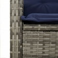 thumbnail image 6 of vidaXL 7 Piece Patio Dining Set with Cushions Gray Poly Rattan, 6 of 10