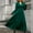 Green, variant on Wrap Women's Dress Long Sleeve Red Flowy Plain A Line Maxi Elegant V Neck Dress
