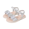 thumbnail image 1 of Sandalias de princesa REDARER con lazo y pedrería para niña, con tira en el tobillo, estilo bohemio, para playa, tallas 7-8 años, 1 of 5