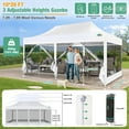 thumbnail image 4 of COBIZI 10x20 Canopy Tent, Heavy Duty Pop up Canopy with Sidewalls, Waterproof Easy Setup Canopy with Mosquito Netting, Outdoor Instant Screen Tents for Parties, Wedding with Roller Bag, Gray, 4 of 7
