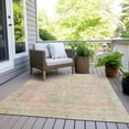 thumbnail image 3 of HomeRoots 625867 8 x 10 ft. Pink & Ivory Medallion Washable Transitional Indoor & Outdoor Rectangle Area Rug, 3 of 9