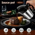 thumbnail image 2 of HLONK Insulated Gravy Boat 450ml Gravy Jug with Hinged Lid Double Wall Insulated Sauce Pitcher Stainless Steel Sauce Jug Portable Gravy Warmer Pitcher Gravy Boat for Dinner Party Gatherin, 2 of 10