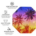 thumbnail image 4 of Bingfone Vintage Palm Trees At Sunset Leather Drinks Coasters With Set Of 6,Suitable For Home Kitchen,Coffee Cup Coasters Home Gift, 4 of 9