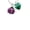 Green, variant on Mini Hot Purple Ladybug  - Hot Purple Crystal Heart Sophia Necklace, 18"+1"
