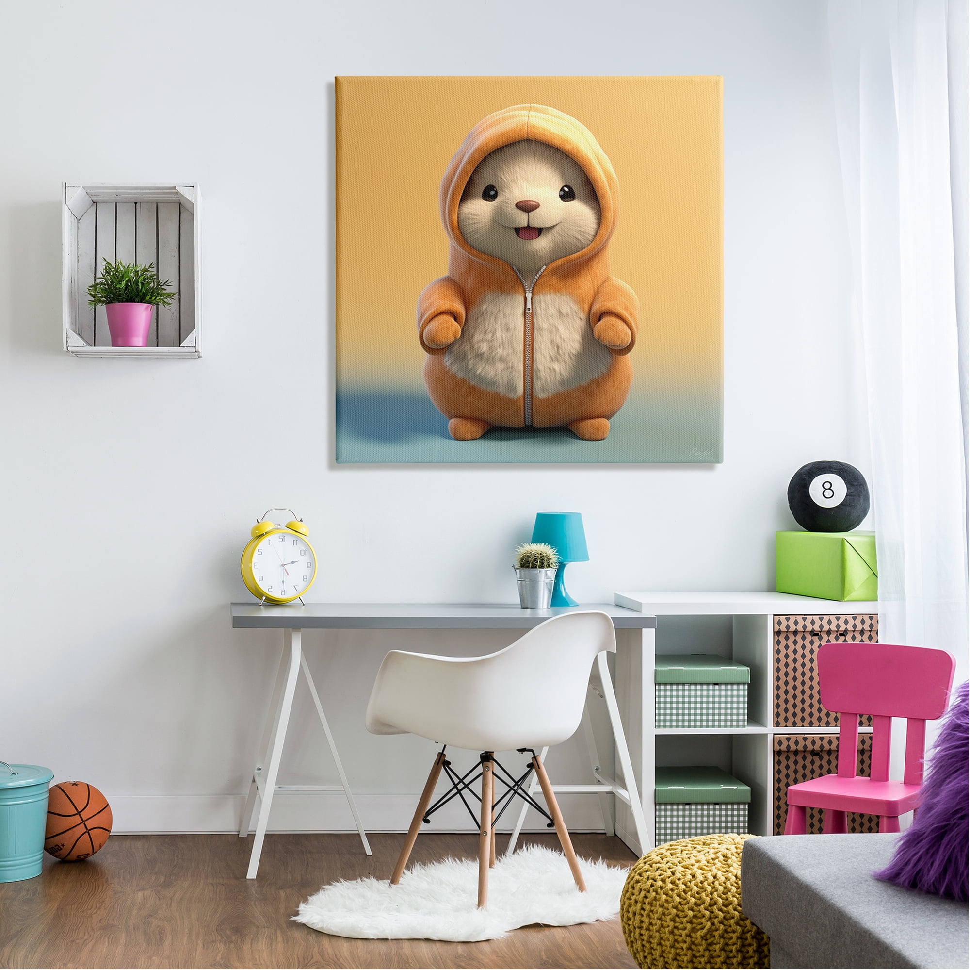 Stupell Industries Mouse Wearing Sweater Animals & Insects Painting Gallery Wrapped Canvas Art Print Wall Art, 36 x 36