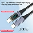 thumbnail image 6 of Necvior 480Mbps Data Cord LED Display USB C to USB C Cable 100WPD Quickly Charging USB C Data Cable For Electronic Devices, 6 of 16