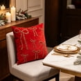 thumbnail image 6 of WWG Velvet Christmas Pillow Cover 18x18, Decorative Throw Pillow Case with Rhinestone Beaded Pattern, Hidden Zipper, Washable, for Sofa Couch Bed Living Room Couch, 6 of 6